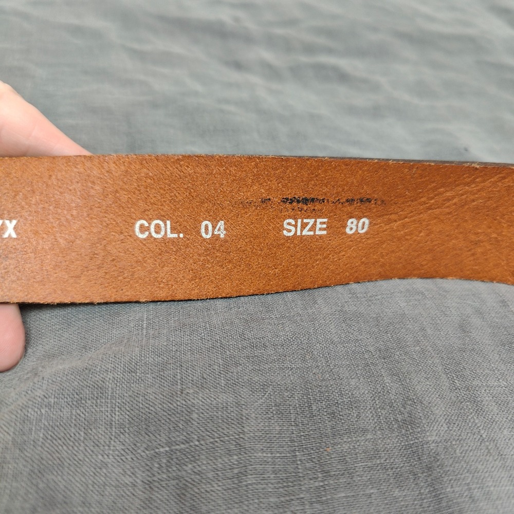 Vintage Y2K Diesel Lion Buckle Belt Brown Leather Mens Size 80 Made in Italy - Picture 7 of 12